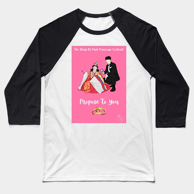 The Story Of Park Marriage Contract Propose Day Special Baseball T-Shirt by ArtRaft Pro